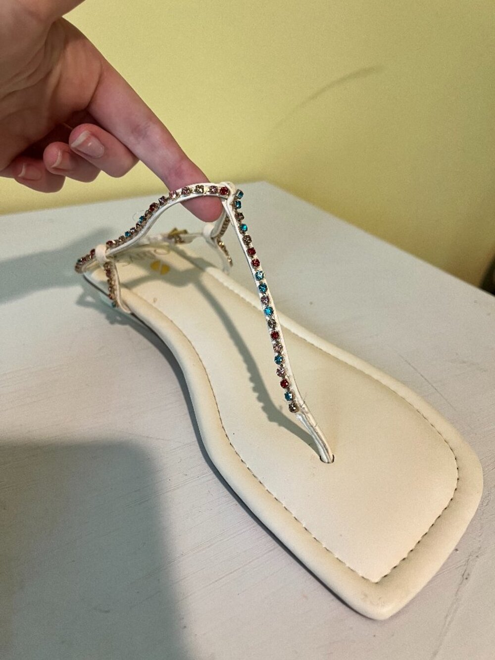 Multi Color Rhinestone Franco Sarto Sandals